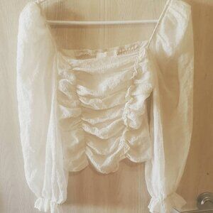 Astr Midriff White Top